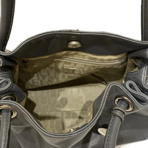 Auth FURLA - Dark Gray Leather Tote Bag - Picture 5 of 12